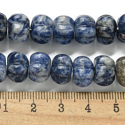 天然ブルースポットジャスパービーズ連売り  カボチャ  12x7.5~8mm  穴：1.4mm  約25個/連  7.48~7.87''（19~20センチメートル）&nbsp;G-G142-A13-01