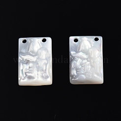 ナチュラルホワイトシェルチャーム  聖母マリアの長方形  12x8x2mm  穴：1mm&nbsp;SSHEL-N003-140