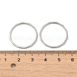 変色しない304ステンレススチール製指輪  ステンレス鋼色  1.2mm  usサイズ9（18.9mm）&nbsp;RJEW-I101-03D-P