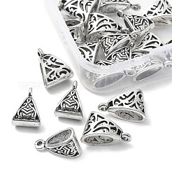 20スタイルのチベットスタイルの合金チューブベイル2個。  ループベイル  保釈ビーズ  アンティークシルバー  15.5~16x10~11x7mm  穴：1.5~1.8mm  10個/スタイル&nbsp;TIBE-YW0001-29