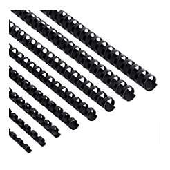 160個 8スタイル プラスチック製バインディングコーム  綴じ背  ブラック  6~20mm  20個/スタイル&nbsp;FIND-PH0025-11