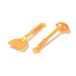 10個のDIYプラスチック製ミニチュア台所用品セット  子供用キッチン食器玩具  ゴールデンロッド  14~55x7~37x3~17mm  穴：1~2mm  10個/セット&nbsp;LS-AJEW-K030-02B