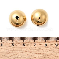 304ステンレススチールビーズ  ラウンド  14KGP本金メッキ  16x15.5mm  穴：2.5mm&nbsp;STAS-A127-03G