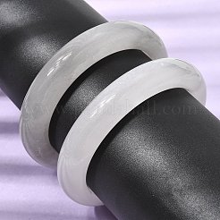 女性用天然白翡翠バングル  内径：2.35インチ（5.97cm）&nbsp;BJEW-R296-07