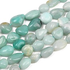 天然アマゾナイトナゲット連売り  8~12x7~9x3~6mm  穴：1mm  約38個/連  14.96''（38センチメートル）&nbsp;G-J335-31A