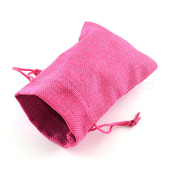 黄麻布ラッピングポーチ巾着袋  ミックスカラー  9x7cm&nbsp;ABAG-Q050-7x9-M
