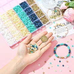 ビーズキット  ヘイシの手作りポリマー粘土ビーズとCCBプラスチックビーズが含まれています  ミックスカラー&nbsp;DIY-YW0017-40