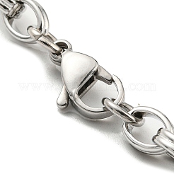 変色しない304ステンレススチール製フィガロチェーンブレスレット  ステンレス鋼色  8インチ（20.4cm）&nbsp;BJEW-C042-01P