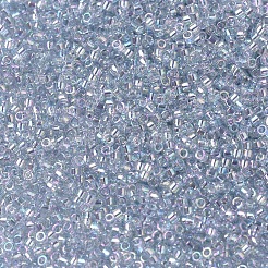 MIYUKIデリカビーズ  シリンダー  日本製シードビーズ  11/0  （db0110)透明ライトマリンブルーゴールド光沢  1.3x1.6mm  穴：0.8mm  約20000個/袋  100 G /袋&nbsp;SEED-J020-DB0110