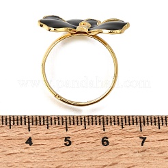304ステンレススチール製エナメルカフオープンリング  ゴールドカラー  蝶結び  19mm  蝶結び：20x24mm&nbsp;SA-CBA369F-02G-03