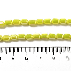 電気メッキガラスビーズセット  多面カット  ABカラー  コラム  きいろ  4x5~6mm  穴：1mm  約80個/連  40~48cm&nbsp;EGLA-D031-01I