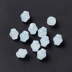 不透明なガラスビーズ  ランタン  ライトスカイブルー  9x8mm  穴：1.5mm&nbsp;GLAA-F117-04D