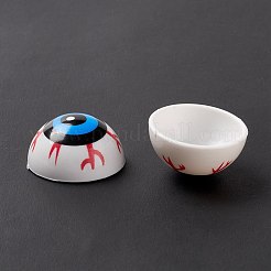 ハロウィーンのプラスチック製の人形の眼球  半円  ホラー小道具用  おもちゃのマスク アクセサリー  ミックスカラー  23x12mm  内径：21mm  12個/袋&nbsp;DIY-A033-01