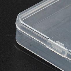 クリアプラスチックビーズ収納ケース  直方体の  透明  7.4x7.2x1.7cm  14個/セット&nbsp;CON-BC0004-49