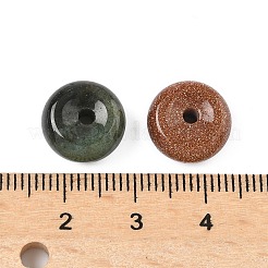 天然および合成混合宝石ドーナツ/パイディスクチャーム  染めと未染色の混合  12x5.5~6mm  穴：2mm&nbsp;G-M454-01A