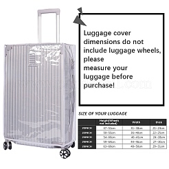 透明PVC荷物カバー  透明な旅行用スーツケースプロテクター  20インチのスーツケース用  銀  385x237x450mm&nbsp;AJEW-WH20080-52H