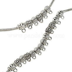 25 個 5 スタイル合金チューブベイル  ループベイル  ペンダントベイル  アンティークシルバー  5.5~7.5x5.5~8mm  穴：1~5mm  内径：1.5~2.5mm  5個/スタイル&nbsp;TIBE-YW0001-48