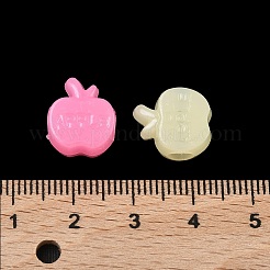 フルーツテーマのプラスチック製ヨーロピアンビーズ  大穴ビーズ  模造ゼリースタイル  りんご  13x11.5x7.5mm  穴：4.5mm  約714個/500g&nbsp;KY-F023-03B