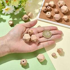 20 個 5 スタイルの木製ビーズ  八角形  バリーウッド  9.5~18x10~18x10~18mm  穴：3~4mm  4個/スタイル&nbsp;WOOD-FS0002-59