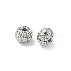 304ステンレススチールビーズ  花  ステンレス鋼色  6x4.8mm  穴：1mm&nbsp;STAS-D204-20P