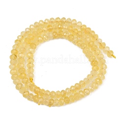 染め天然マレーシアジェイド翡翠ロンデルビーズ連売り  多面カット  ゴールド  4x2~3mm  穴：1mm  約110~115個/連  14インチ&nbsp;X-G-E316-2x4mm-47