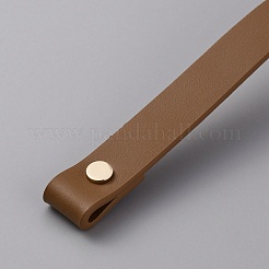 牛革レザーバッグワイドショルダーストラップ  合金ネジリベット付き  キャメル  24.5~25x1.8~1.85x0.3cm  穴：11x3.5mm&nbsp;FIND-WH0111-401A