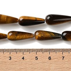 天然石タイガーアイビーズ連売り  ティアドロップ  20~21x7~8.5mm  穴：1mm  約19個/連  15.39~15.55''（39.1~39.5センチメートル）&nbsp;G-B192-A01-01