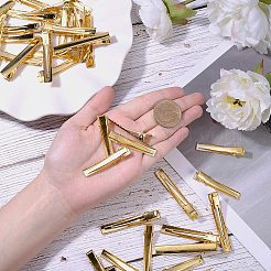 アイアン製フラットダッカールクリップパーツ  作るDIYのヘアアクセサリー  ゴールドカラー  46x8mm  57x8.5mm  60x18x12mm  60個/セット&nbsp;IFIN-PH0023-65G