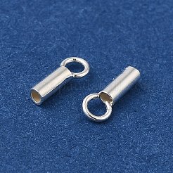 925スターリングシルバーコードエンドパーツ  エンドキャップ  コラム  銀  6x2.5x1.5mm  穴：1.6mm  内径：1mm&nbsp;STER-P055-01A-S