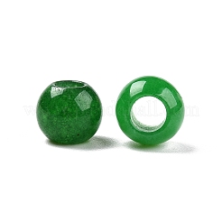 染め天然マレーシアジェイドのビーズ  大穴ビーズ  ロンデル  10~10.5x7.5~9mm  穴：5mm&nbsp;G-T092-10mm-12