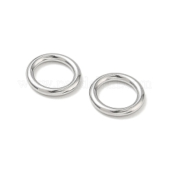304ステンレススチール製クローズド丸カン  ラウンド  ステンレス鋼色  15ゲージ  10x1.5mm  穴：7mm&nbsp;STAS-G393-06P-02