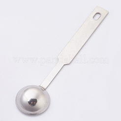 ステンレスワックスシーリングスプーン  ロングハンドルディゾルブワックススプーンメタルスタンプスプーン  ステンレス鋼色  117x12mm  容量：2.5ミリリットル&nbsp;X-DIY-WH0056-02
