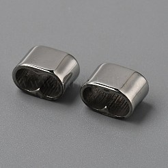 304ステンレススチールスペーサービーズ  長方形  ステンレス鋼色  9x13x8mm  穴：6x11mm&nbsp;FIND-WH0609-60P