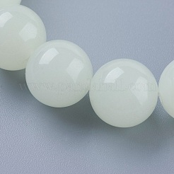 合成蓄光石ビーズストレッチブレスレット  暗闇で光る  ラウンド  2インチ（50mm）  8mm&nbsp;BJEW-P203-8mm-01A