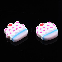 手作り樹脂クレイカボション  模造食品  ケーキ  蘭  8~9.5x8~9x1.5~2.5mm  約7000個/1000g&nbsp;CLAY-N006-56