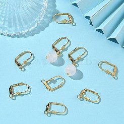 シェグレース製真鍮製フレンチフックピアス金具  カン付き  カドミウムフリー＆ニッケルフリー＆鉛フリー  18KGP本金メッキ  17x12x5mm  穴：2mm&nbsp;XGR0067G-74G