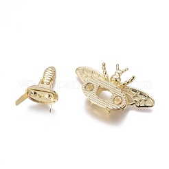 合金バッグツイストロックアクセサリー  ハンドバッグターンロック  ミツバチ  ライトゴールド  26.5x47.5x13mm&nbsp;AJEW-WH0109-49LG