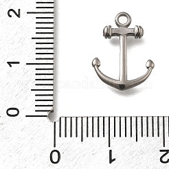 304ステンレスペンダント  アンカーチャーム  アンティークシルバー  15x11.5x2mm  穴：1.5mm&nbsp;STAS-L284-41AS-01