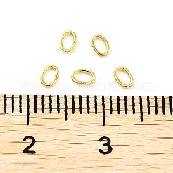 304ステンレススチールオープン丸カン  オーバル  18KGP本金メッキ  2.5x3.5x0.5mm  24ゲージ  内径：1.5x2.5mm&nbsp;STAS-F221-46D-G