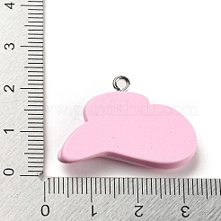 バレンタインデーの樹脂ペンダント  プラチナトーンのアイアンループ付き  帽子  20.5x30.5x6.5mm  穴：1.7mm&nbsp;FIND-Z010-02B