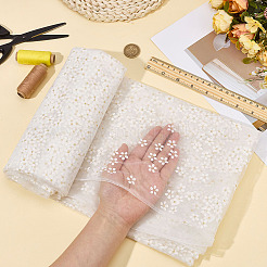 花柄ポリエステル生地  服飾材料  DIYクラフト用品  ホワイト  1680x0.1mm  3ヤード/個&nbsp;DIY-WH0591-147A