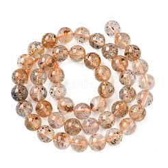 天然ハーキマーダイヤモンドビーズ連売り  ラウンド  8mm  穴：1mm  約47個/連  14.96''（38センチメートル）&nbsp;G-Z115-C03-8mm