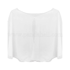 シフォンショール  女性用ラップ  ホワイト  400x630x2mm&nbsp;AJEW-WH20071-003A
