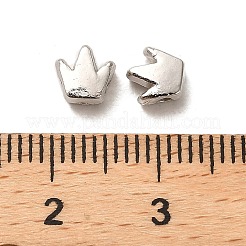 CCBプラスチックビーズ  クラウン  プラチナ  5.5x5.5x3mm  穴：1.4mm&nbsp;CCB-A001-02P