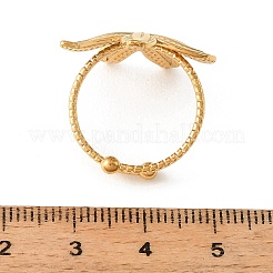 304ステンレススチールカフオープンリング  ヒトデ  ゴールドカラー  usサイズ7 1/4(17.5mm)&nbsp;RJEW-T037-06G