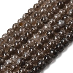 天然石スモーキークォーツビーズ連売り  ラウンド  グレードAB  6~6.5mm  穴：0.9~1mm  約63~67個/連  14.80~15.12''（37.6~38.4センチメートル）&nbsp;G-B167-A09-6mm