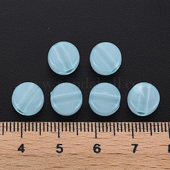 透明なアクリルビーズ  染め  フラットラウンド  ライトスカイブルー  8.5x5.5mm  穴：2.5mm  約1774個/500g&nbsp;MACR-S373-05E-08