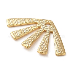 真鍮チャーム  18KGP本金メッキ  ファン  12.5x20x0.6mm  穴：1.4mm&nbsp;KK-O100-20G-02