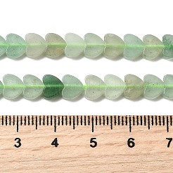 天然石グリーンアベンチュリンビーズ連売り  ハート  6x6x2mm  穴：0.7mm  約65~72個/連  13.39''（34cm）〜15.35''（39cm）&nbsp;G-A272-A01-34
