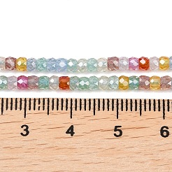 立方晶ジルコニアビーズ連売り  多面カット  ロンデル  カラフル  3.5x2.5mm  穴：0.6mm  約168個/連  14.69~14.76''（37.3~37.5センチメートル）&nbsp;ZIRC-P125-2x3mm-05
